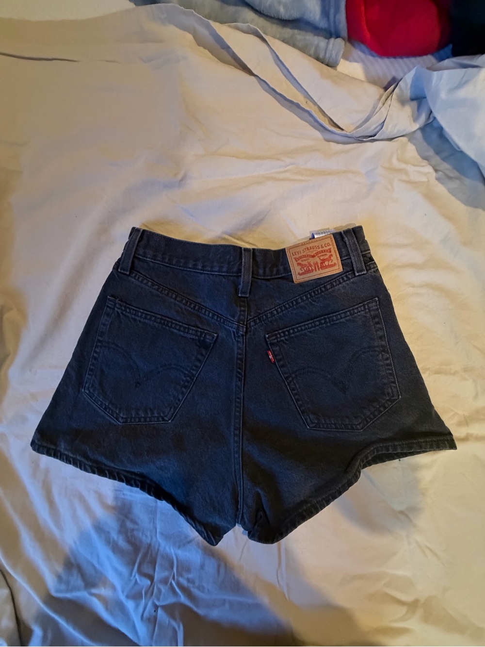 Levi's Dark Wash High-Rise Denim Shorts